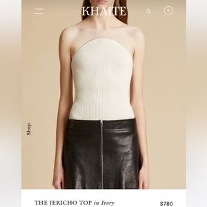 XS strapless top (not Khaite)